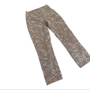 Lululemon Wunder Under Crop 21’ HR Shadow Leaf Light Ivory Muse 4